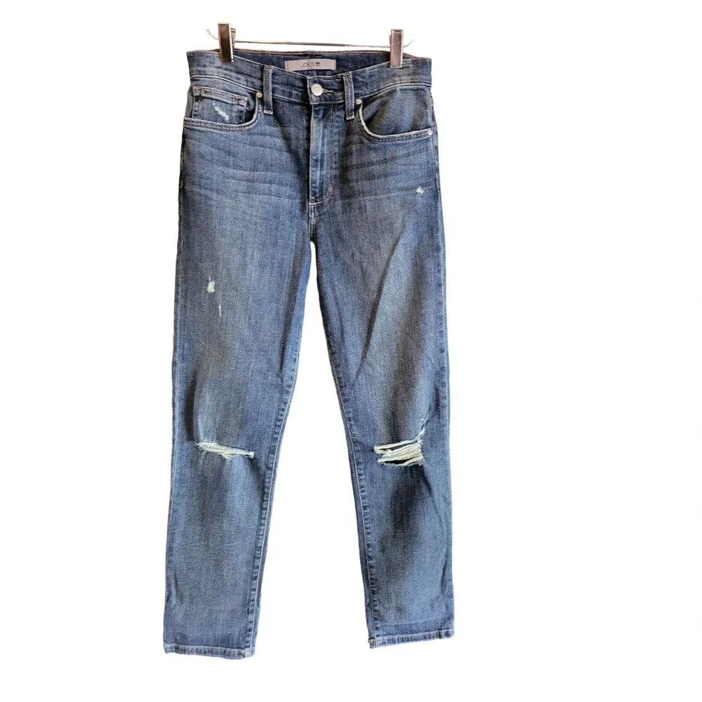 Joes Jeans 26 Womens Mid‎ Rise Skinny Leg Distressed Medium Wash Pockets